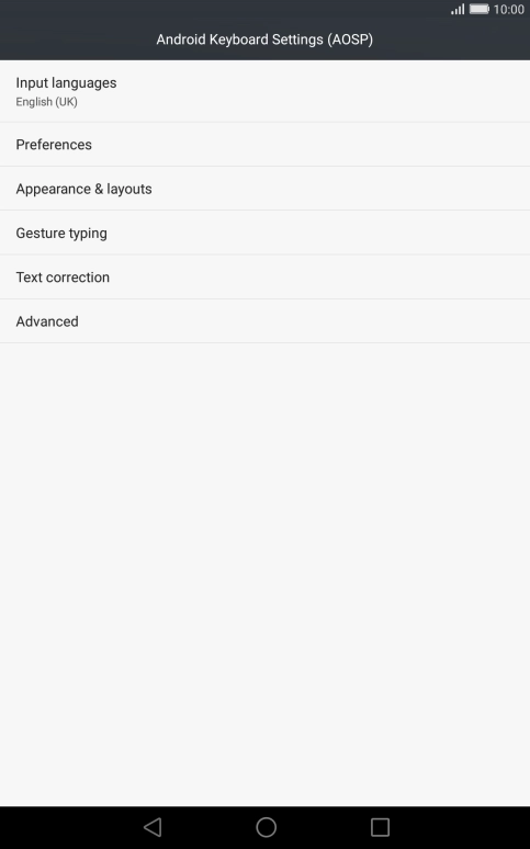 Press Input languages.
