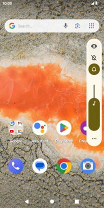 Press the silent mode icon to turn on silent mode.