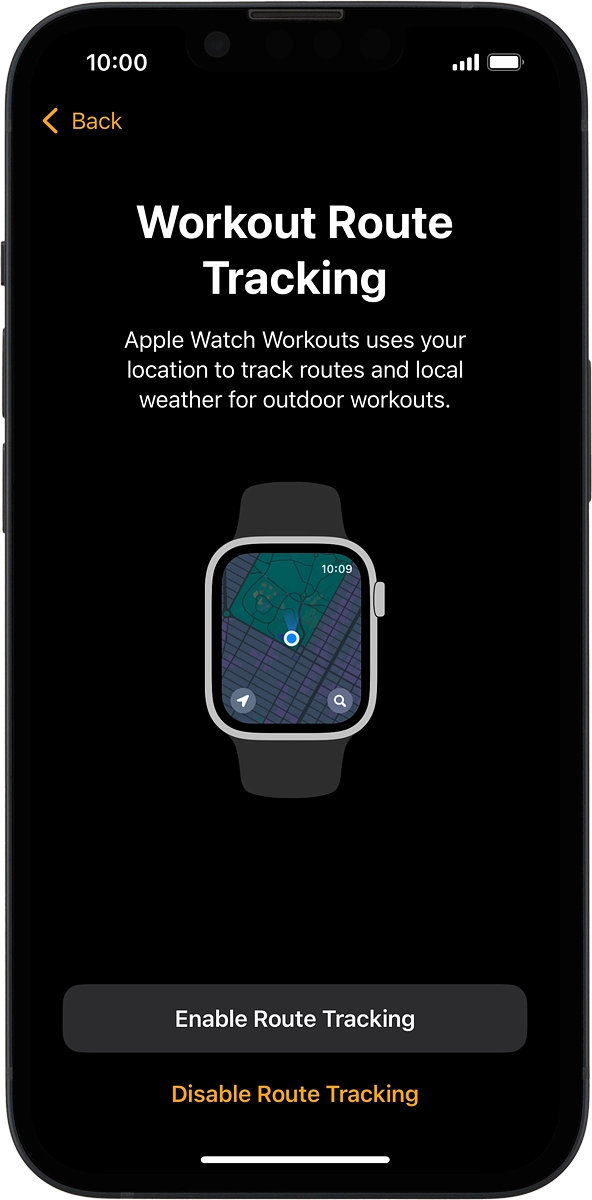 On your phone: Follow the instructions on the screen to select the required activity settings or press the required setting.