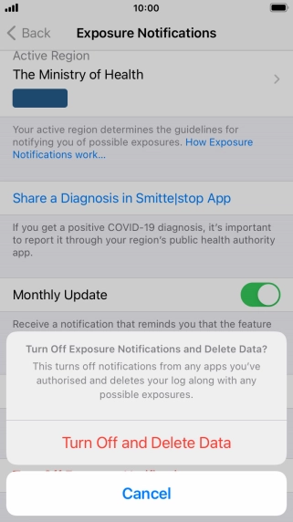 Press Turn off and Delete Data.