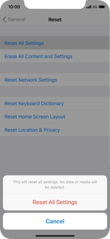 Press Reset All Settings.