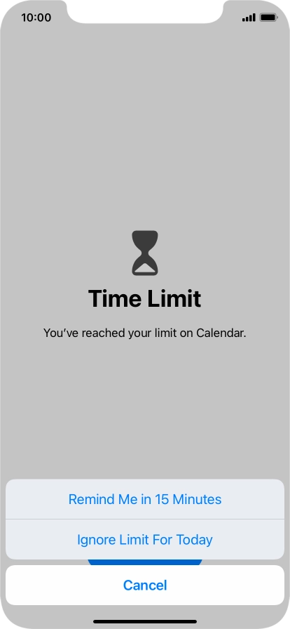 Press the required setting.