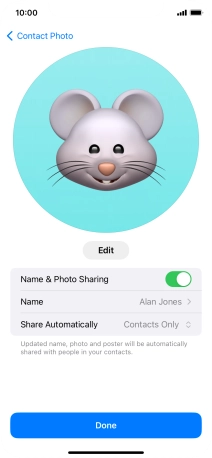 Press the indicator next to 