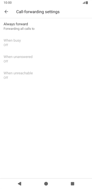 Press the required divert type.