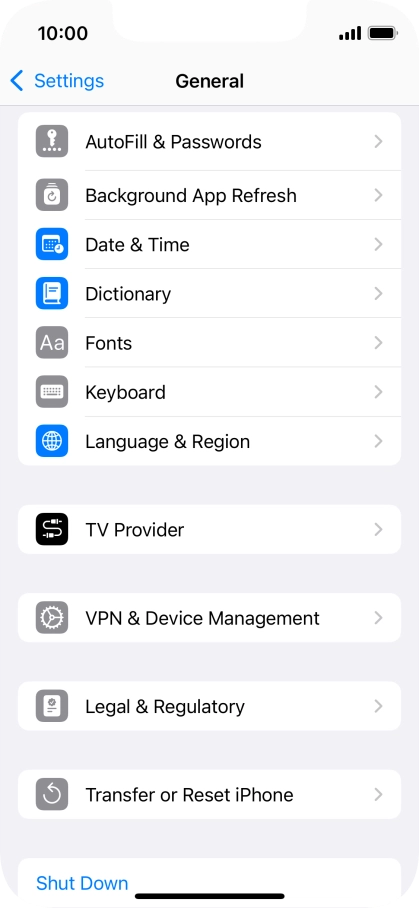 Press Transfer or Reset iPhone.