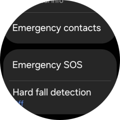 Press Emergency contacts.