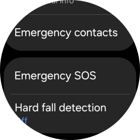 Press Emergency contacts.
