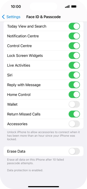 Press the indicator next to 