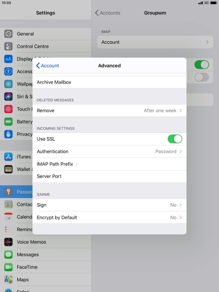 Press the indicator next to 