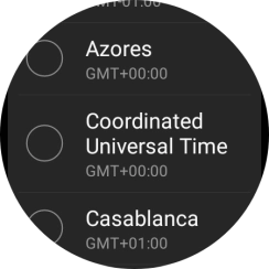Press the required time zone.