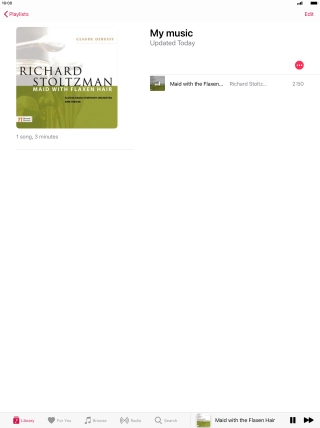 Press the song title.