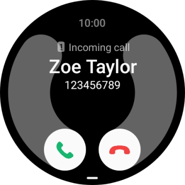 Press the accept call icon and slide your finger upwards to answer the call.