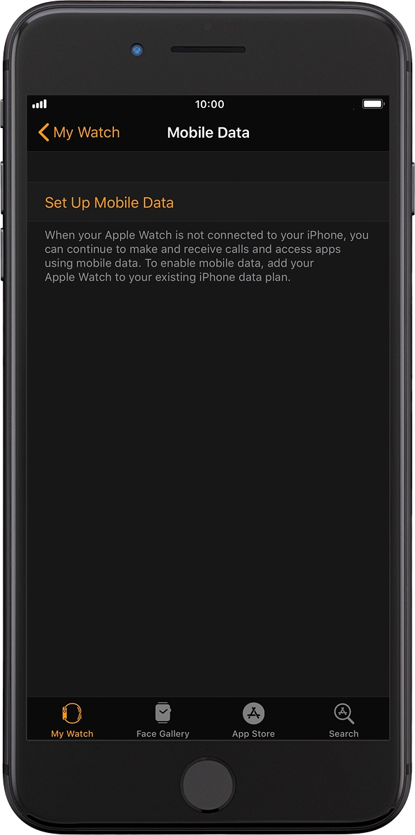 On your phone: Press Set Up Mobile Data and follow the instructions on the screen to set up mobile data.