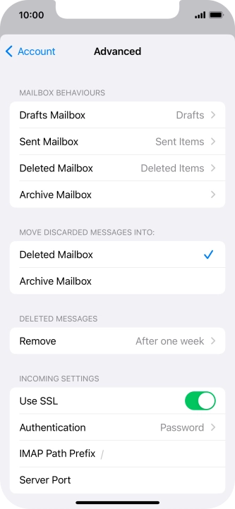 Press the indicator next to 