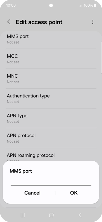 Key in 8080 and press OK.