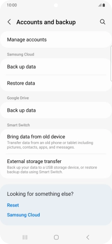 Press Manage accounts.