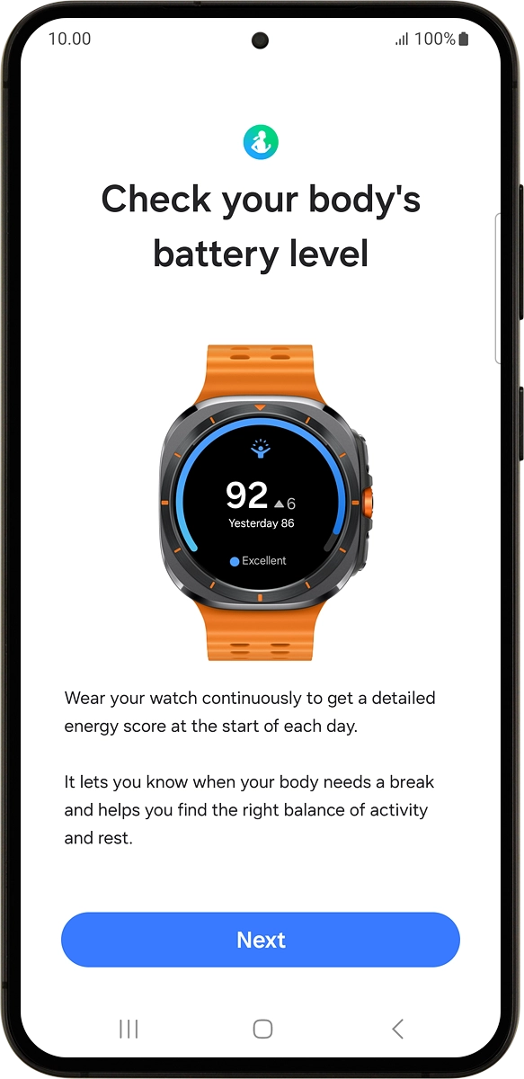 On your phone: Press Next.