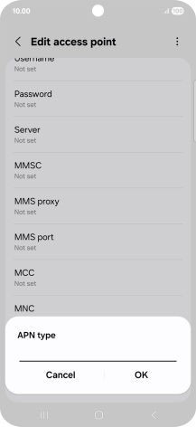 Key in mms and press OK.
