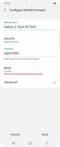 Press the field below 