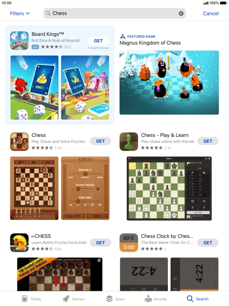 Press the required app.