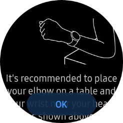 Press OK and wait while your smartwatch measures your blood oxygen level.