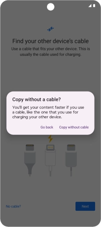 Press Copy without cable.