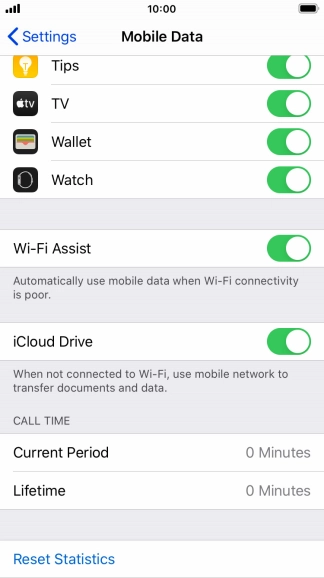 Press the indicator next to 