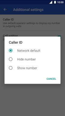 Press Show number to turn on caller identification.