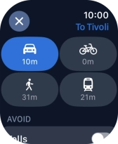 Press the required transport type.