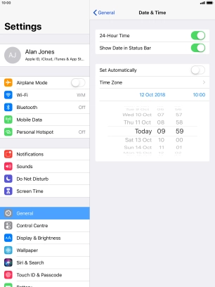 Press the indicator next to 