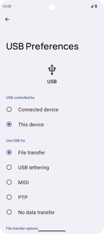 Press File transfer.