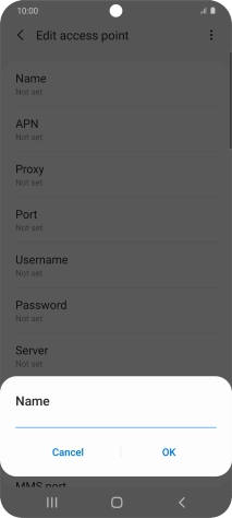 Key in Vodafone MMS and press OK.