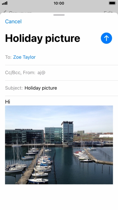Press the send icon.