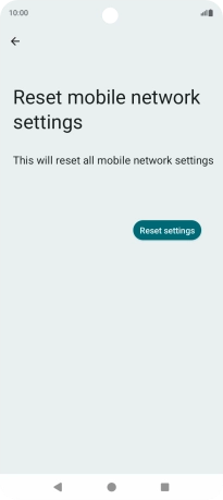 Press Reset settings.