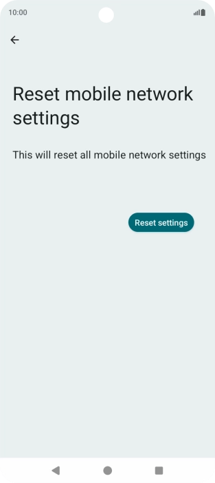 Press Reset settings.