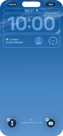 To customise the way the lock screen date is displayed, press the date widget and follow the instructions on the screen to select the required widget display mode.
