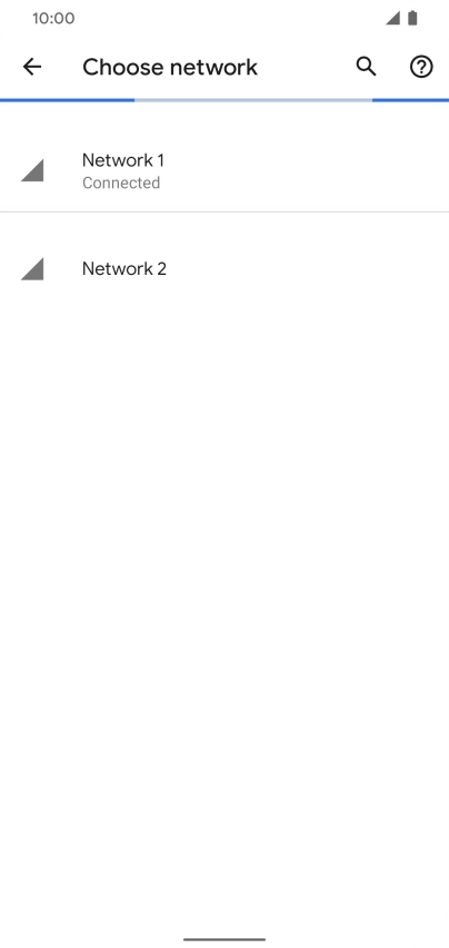 Press the required network.