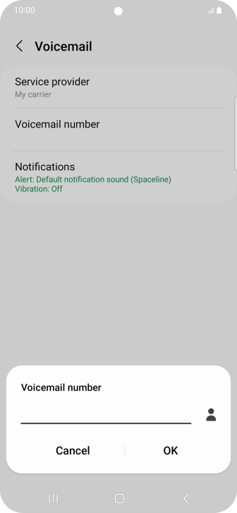 Key in +61414121121 and press OK.