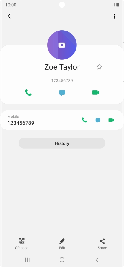 Press the call icon next to the required number.