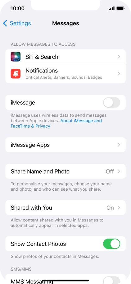Press the indicator next to 