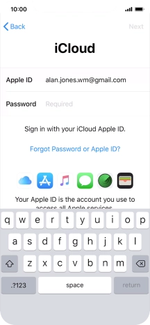 Press the field next to 