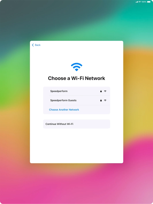 Press the required Wi-Fi network.