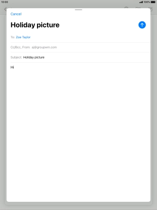 Press and hold the text input field until a pop-up menu is displayed.