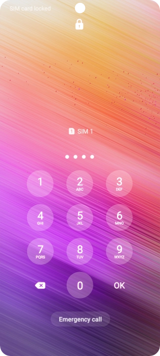 If your SIM is locked, key in your PIN and press OK.