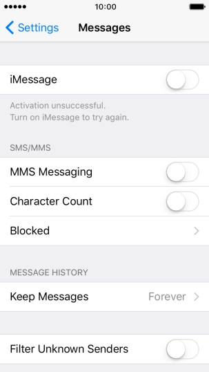 Press the indicator next to 