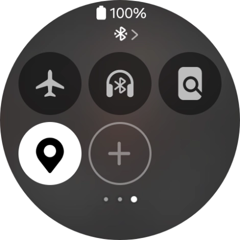 Press the flight mode icon to turn the function on or off.
