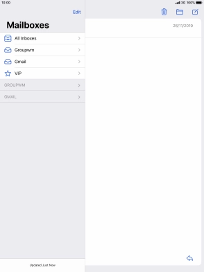 Press the required email account.