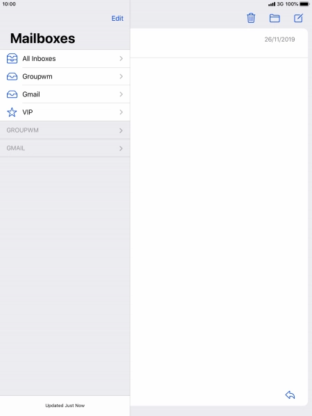 Press the required email account.