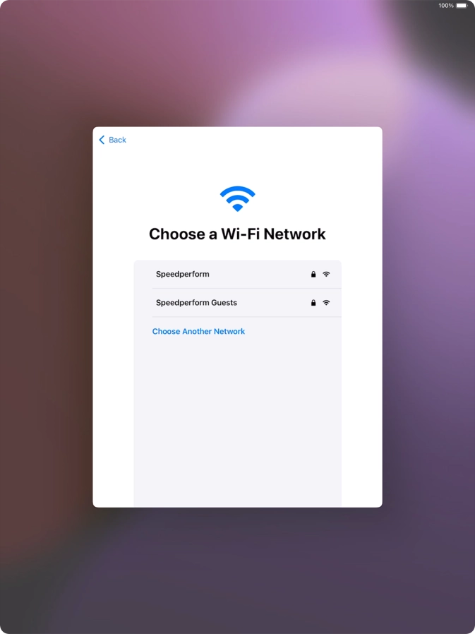 Press the required Wi-Fi network.