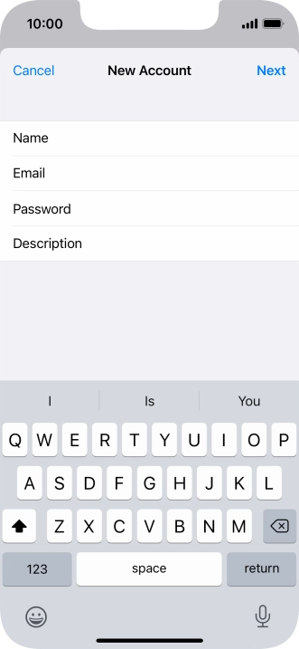 Press Description and key in the required name.